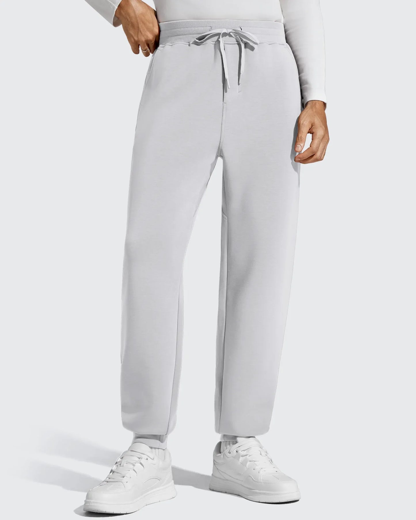 Pantalones de chándal térmicos con cordón y forro polar para hombre Smoofit