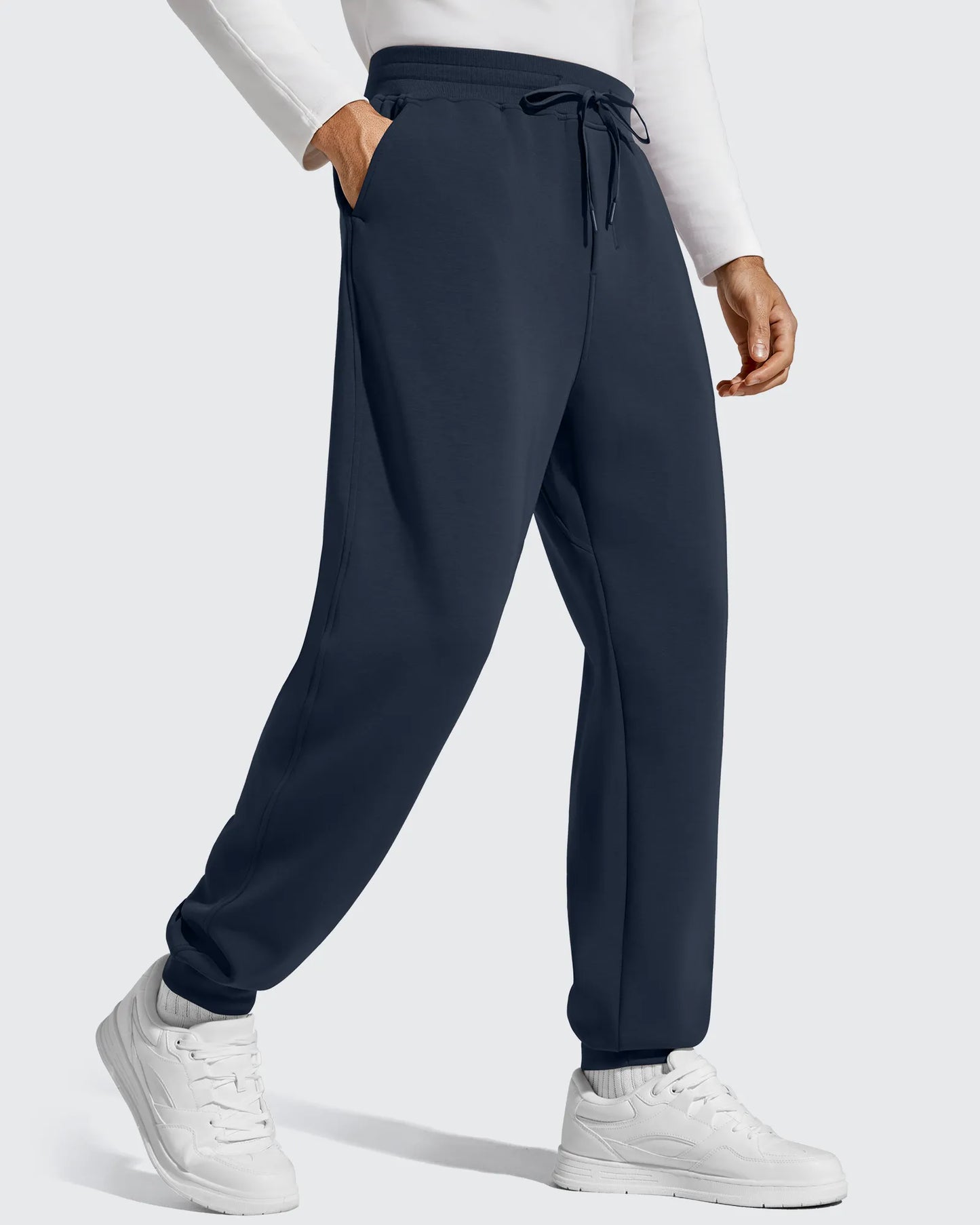 Pantalones de chándal térmicos con cordón y forro polar para hombre Smoofit