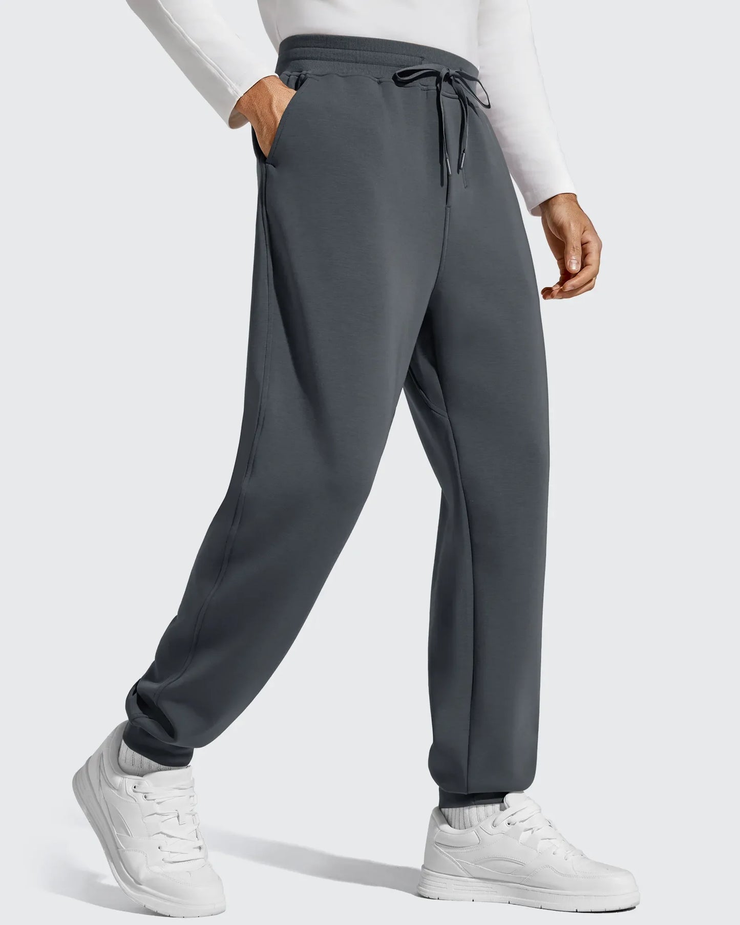 Pantalones de chándal térmicos con cordón y forro polar para hombre Smoofit