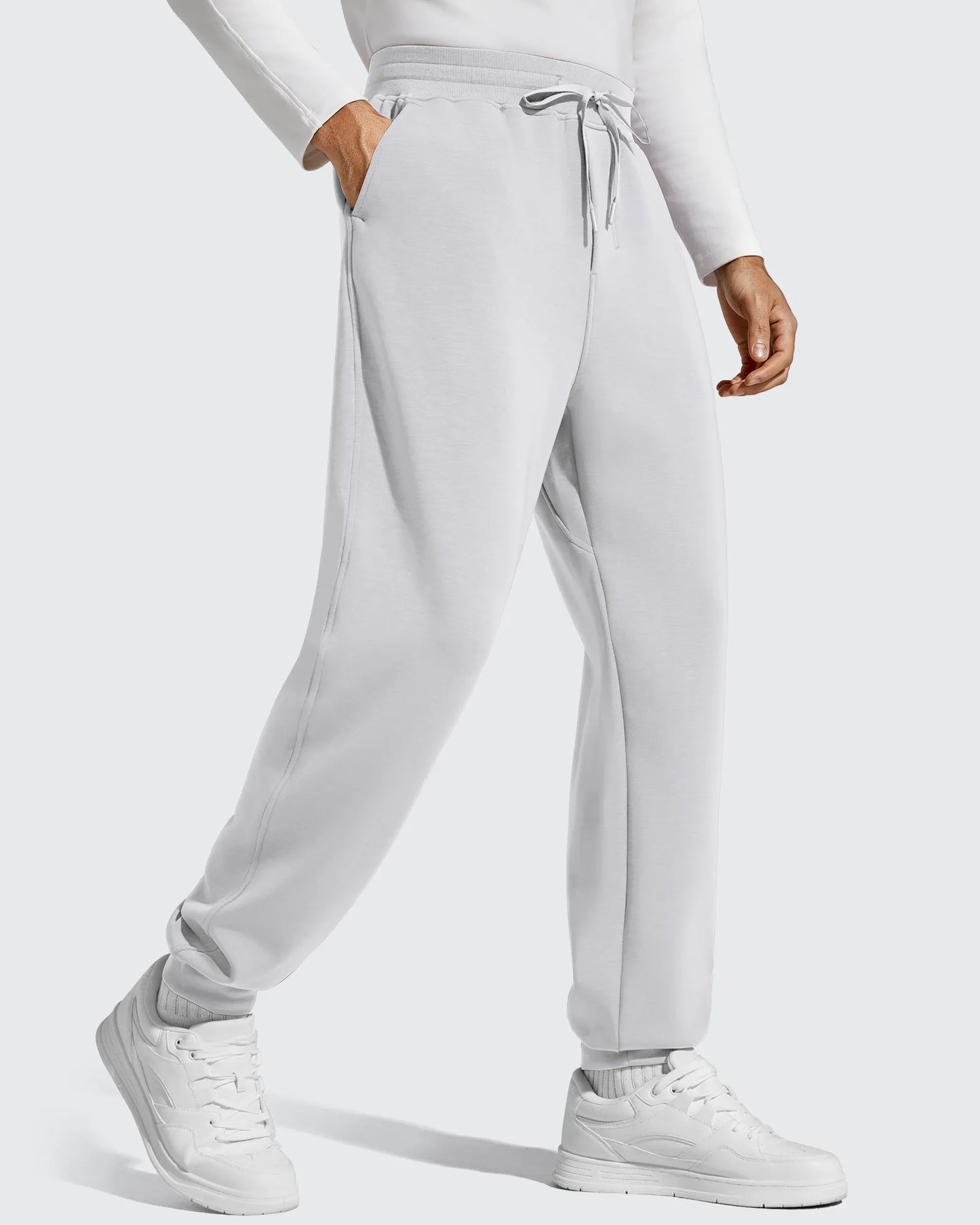Pantalones de chándal térmicos con cordón y forro polar para hombre Smoofit