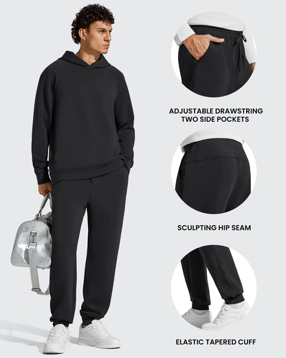 Pantalones de chándal térmicos con cordón y forro polar para hombre Smoofit