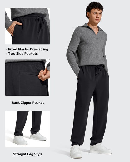 Pantalones de chándal térmicos con cordón y forro polar para hombre Smoofit