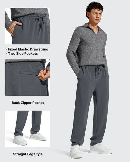 Pantalones de chándal térmicos con cordón y forro polar para hombre Smoofit