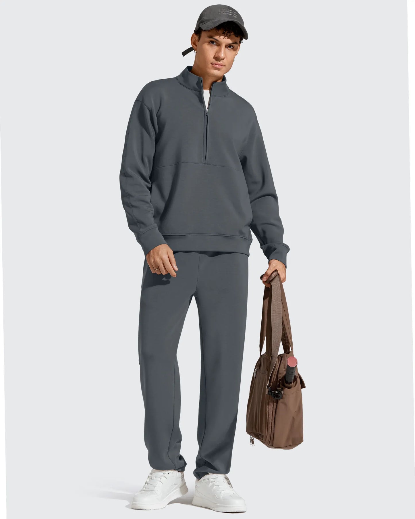 Pantalones de chándal térmicos con cordón y forro polar para hombre Smoofit
