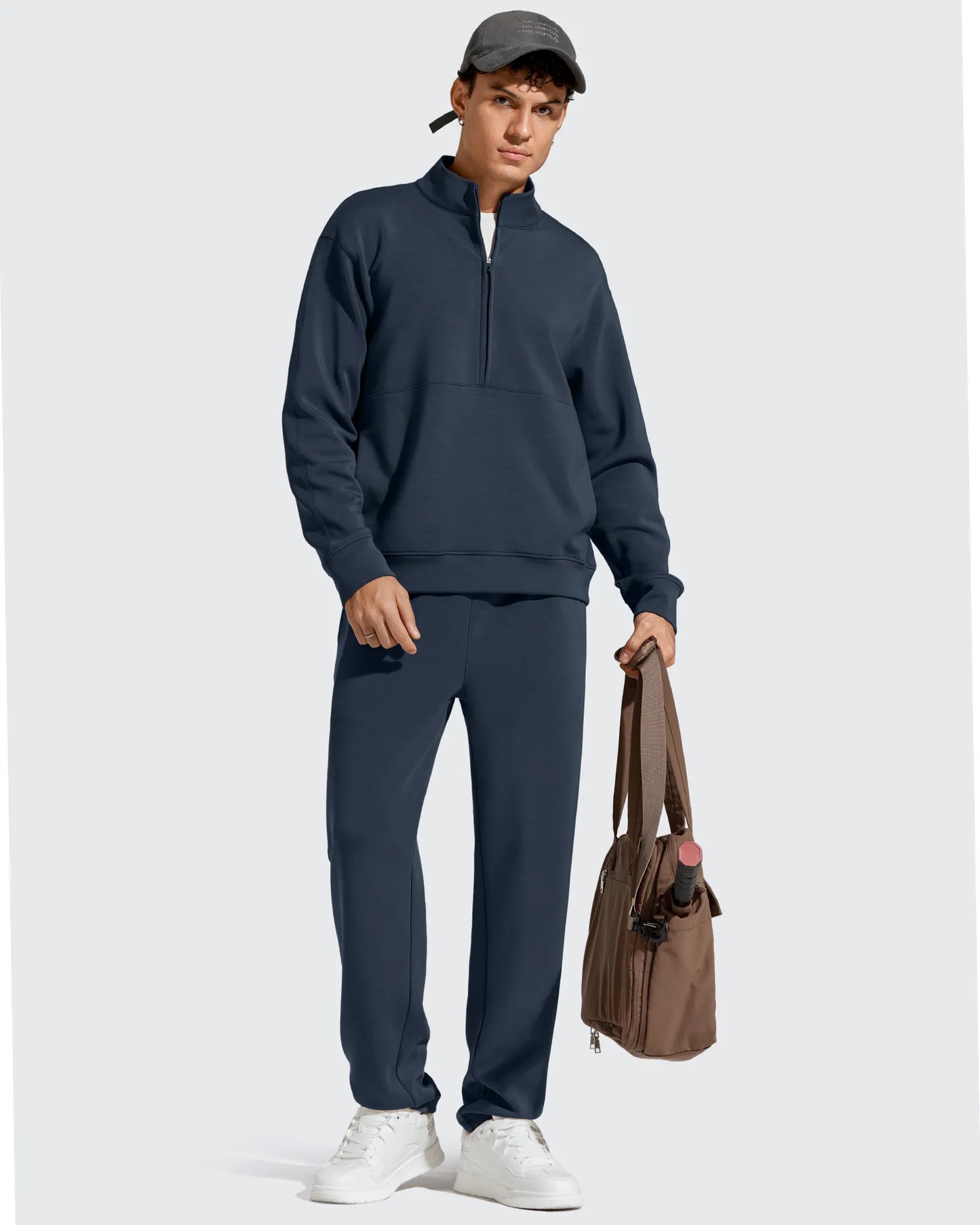 Pantalones de chándal térmicos con cordón y forro polar para hombre Smoofit