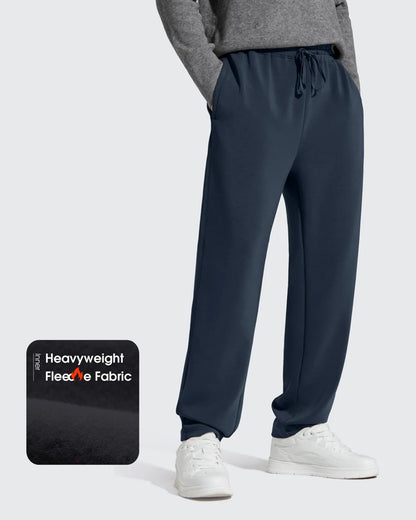 Pantalones de chándal térmicos con cordón y forro polar para hombre Smoofit
