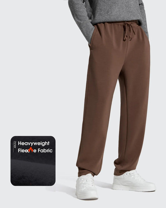 Pantalones de chándal térmicos con cordón y forro polar para hombre Smoofit