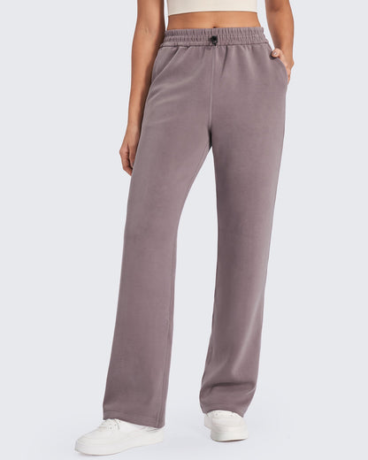 Pantalones deportivos de pierna ancha y tiro medio Smoofit Regulares