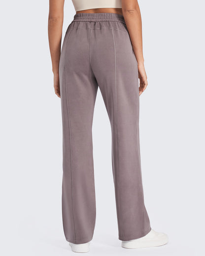 Pantalones deportivos de pierna ancha y tiro medio Smoofit Regulares