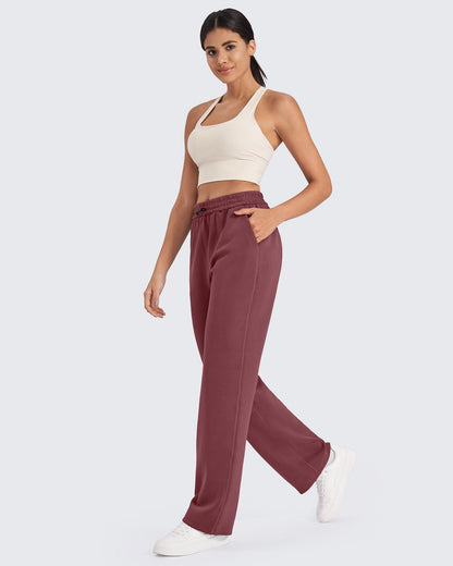 Pantalones de chándal de pernera ancha y tiro medio Smoofit, talla alta
