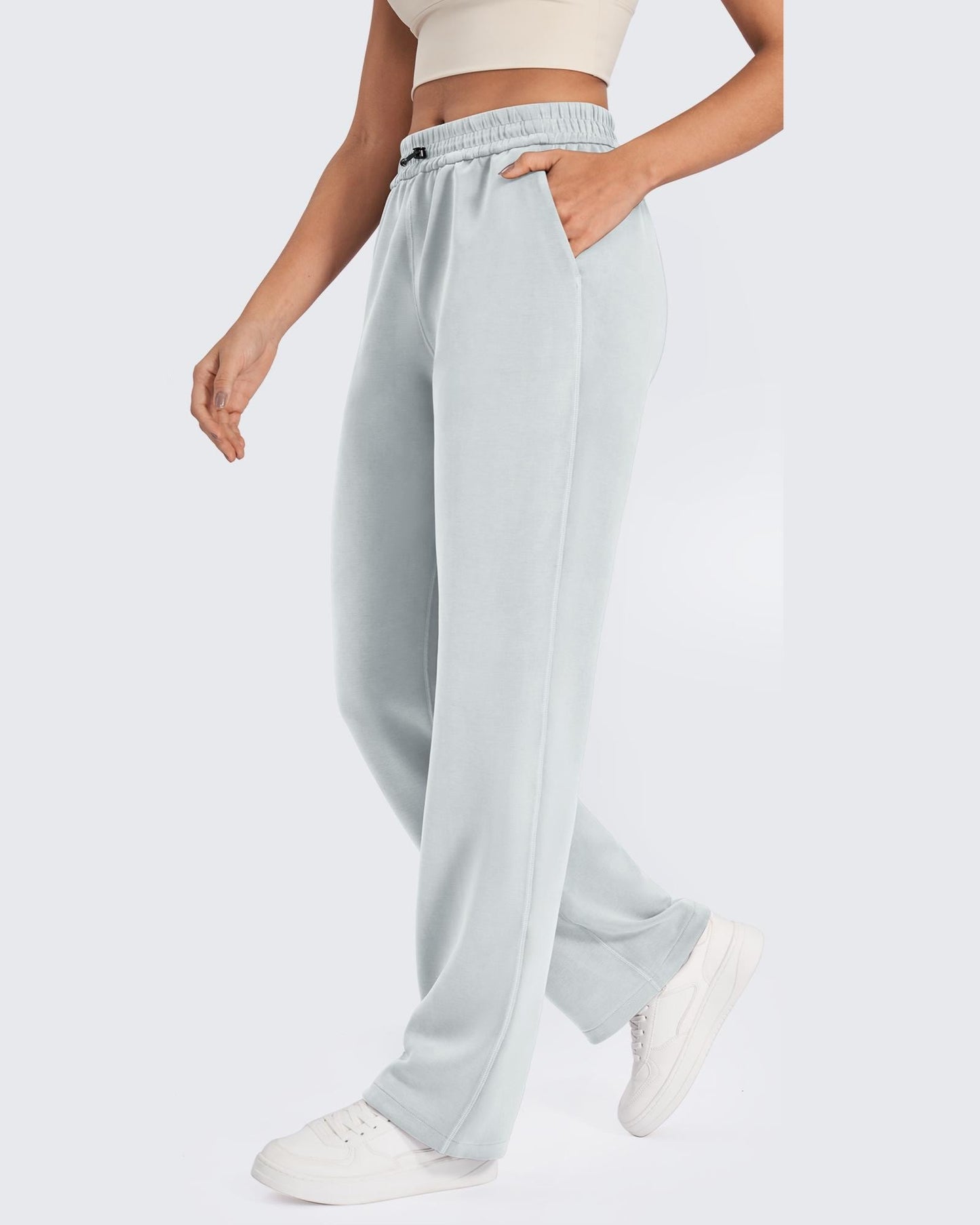 Pantalones deportivos Smoofit de pernera ancha de talle medio para petite