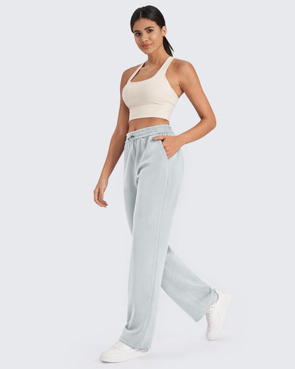 Pantalones deportivos de pierna ancha y tiro medio Smoofit Regulares