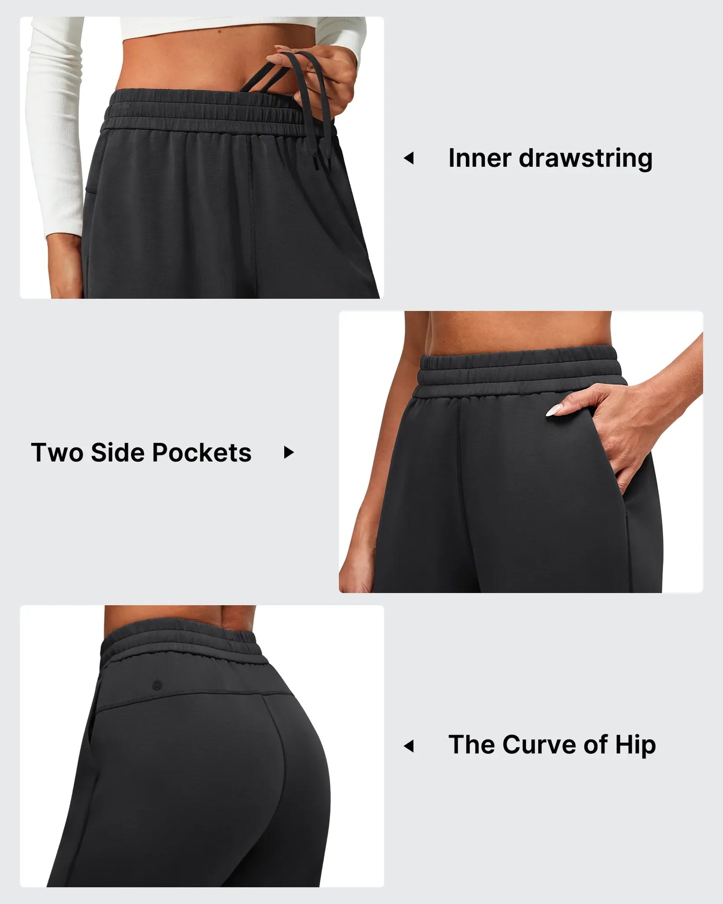 Pantalones deportivos Smoofit Modal con ajuste de cordón interno en el dobladillo