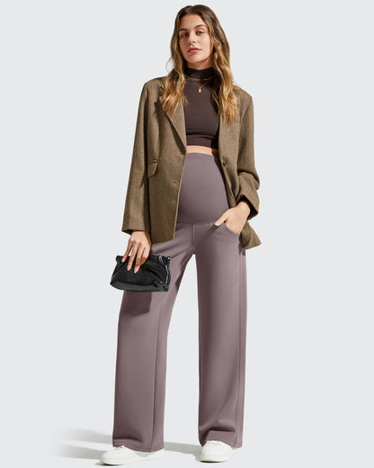 Smoofit Pantalones Premamá con Bolsillos y Cintura Elástica de Modal