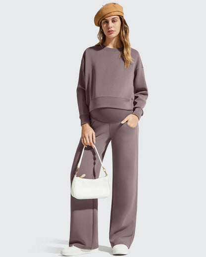 Smoofit Pantalones Premamá con Bolsillos y Cintura Elástica de Modal
