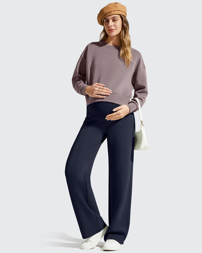 Smoofit Pantalones Premamá con Bolsillos y Cintura Elástica de Modal