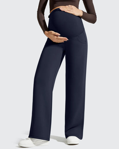Smoofit Pantalones Premamá con Bolsillos y Cintura Elástica de Modal