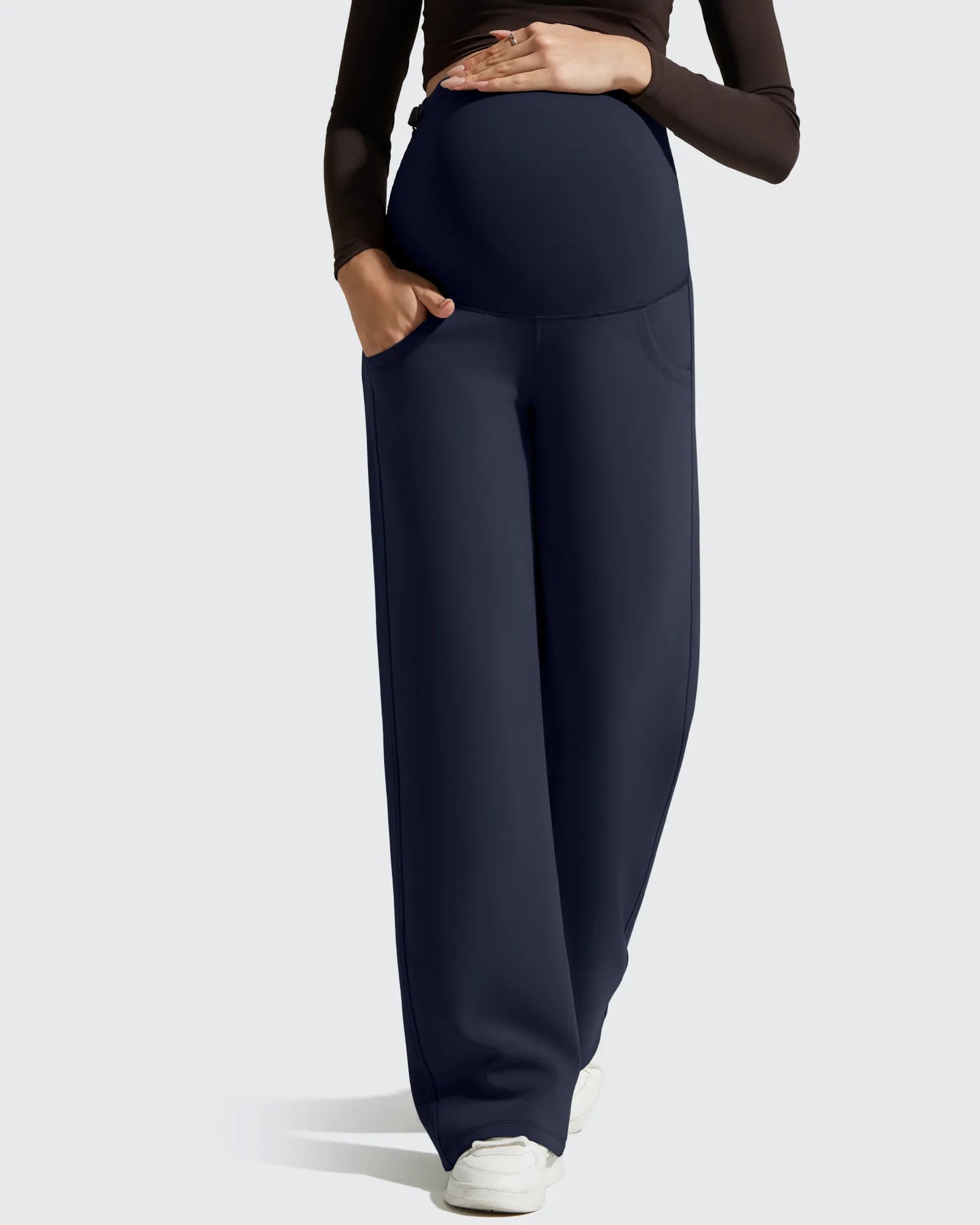 Smoofit Pantalones Premamá con Bolsillos y Cintura Elástica de Modal