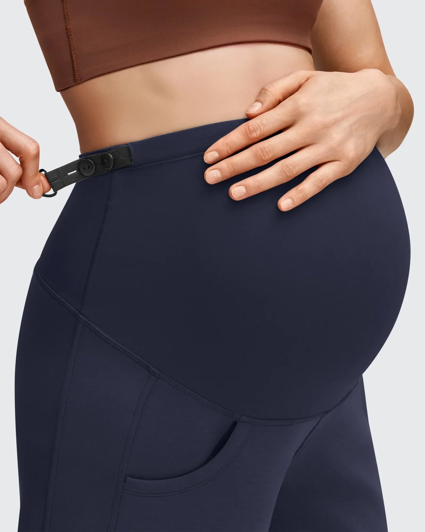 Smoofit Pantalones Premamá con Bolsillos y Cintura Elástica de Modal