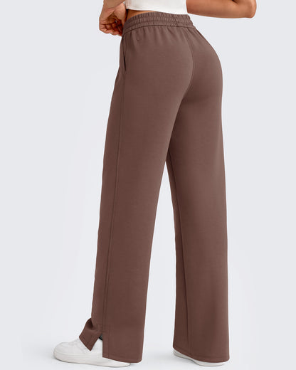 Pantalones de chándal sueltos con aberturas laterales y cordón ajustador Smoofit