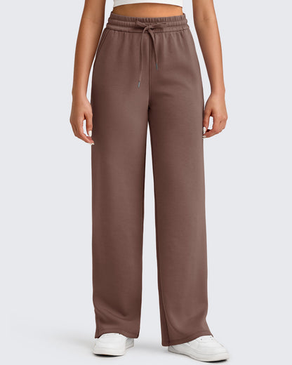 Pantalones de chándal sueltos con aberturas laterales y cordón ajustador Smoofit