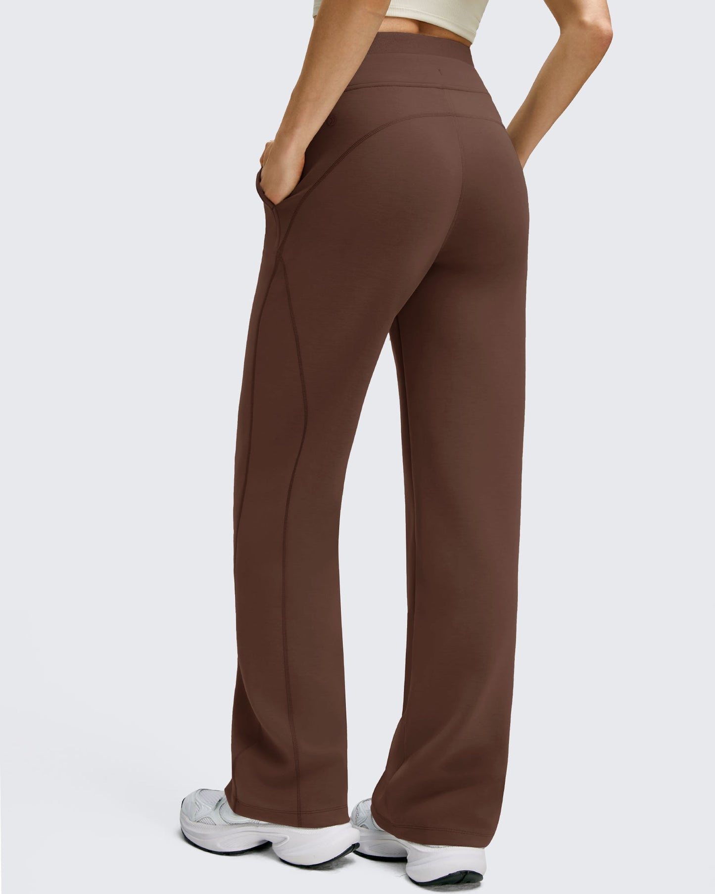 Pantalones Smoofit de Pernera Ancha con Cordón y Doble Capa en la Cintura
