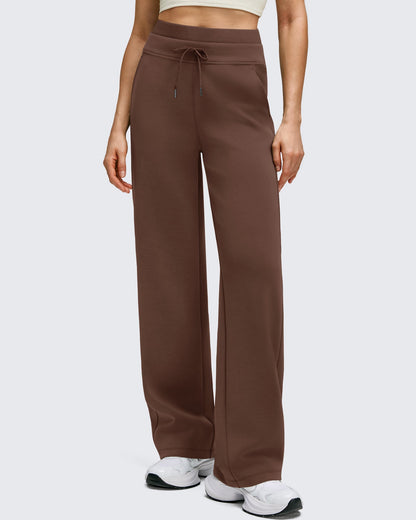 Pantalones Smoofit de Pernera Ancha con Cordón y Doble Capa en la Cintura