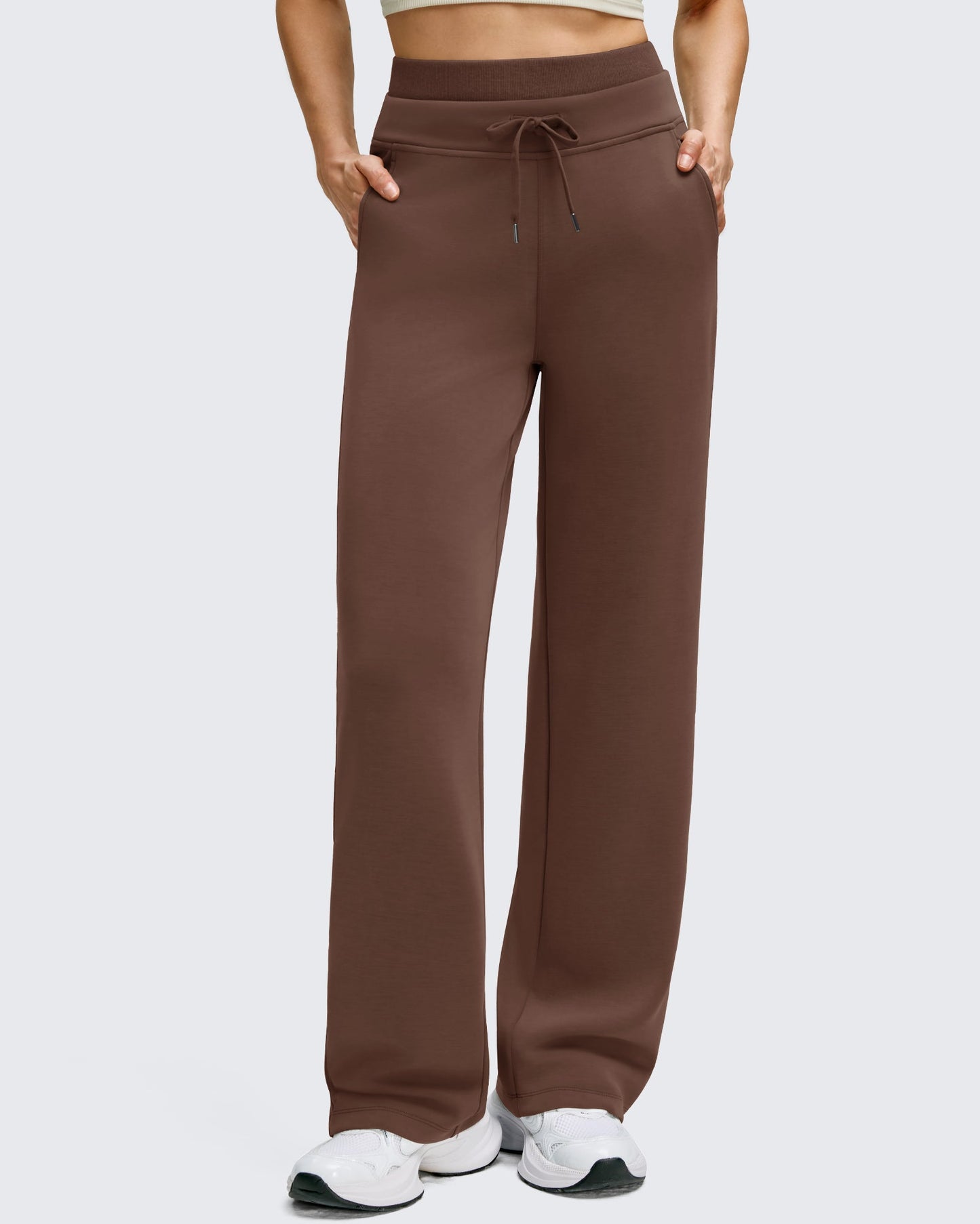 Pantalones Smoofit de Pernera Ancha con Cordón y Doble Capa en la Cintura