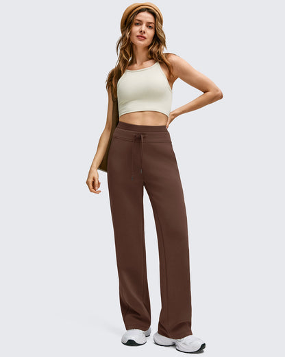 Pantalones Smoofit de Pernera Ancha con Cordón y Doble Capa en la Cintura