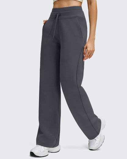 Pantalones Smoofit de Pernera Ancha con Cordón y Doble Capa en la Cintura