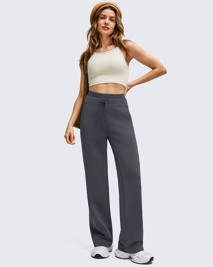 Pantalones Smoofit de Pernera Ancha con Cordón y Doble Capa en la Cintura