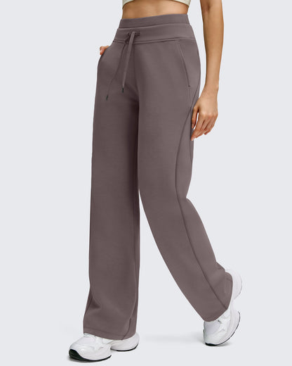 Pantalones Smoofit de Pernera Ancha con Cordón y Doble Capa en la Cintura
