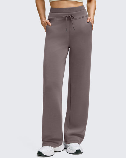 Pantalones Smoofit de Pernera Ancha con Cordón y Doble Capa en la Cintura