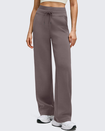 Pantalones Smoofit de Pernera Ancha con Cordón y Doble Capa en la Cintura