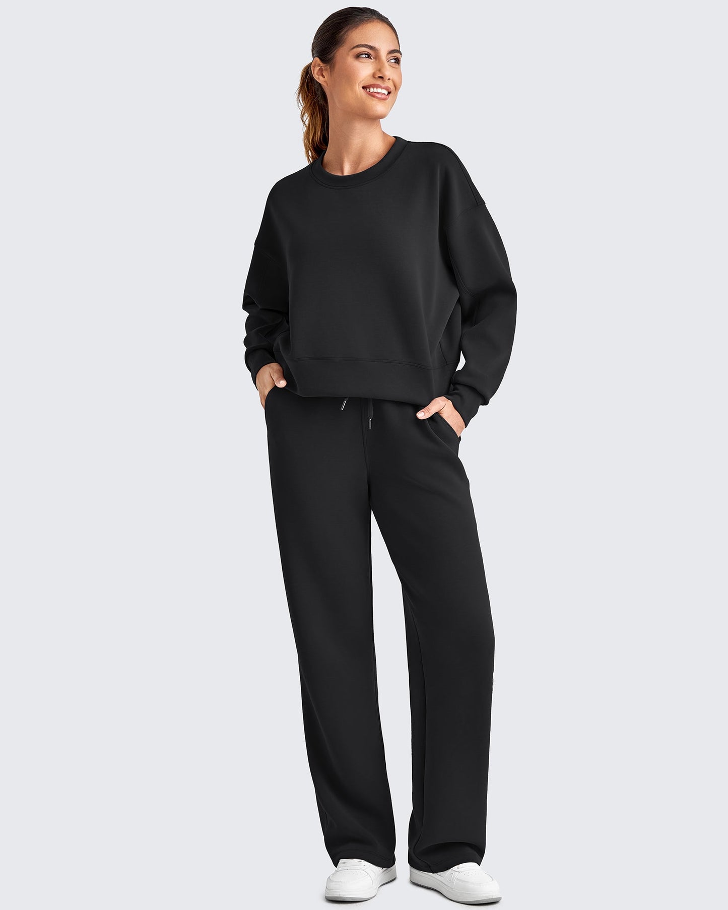 Pantalones de chándal de pierna ancha con cordón elástico Smoofit