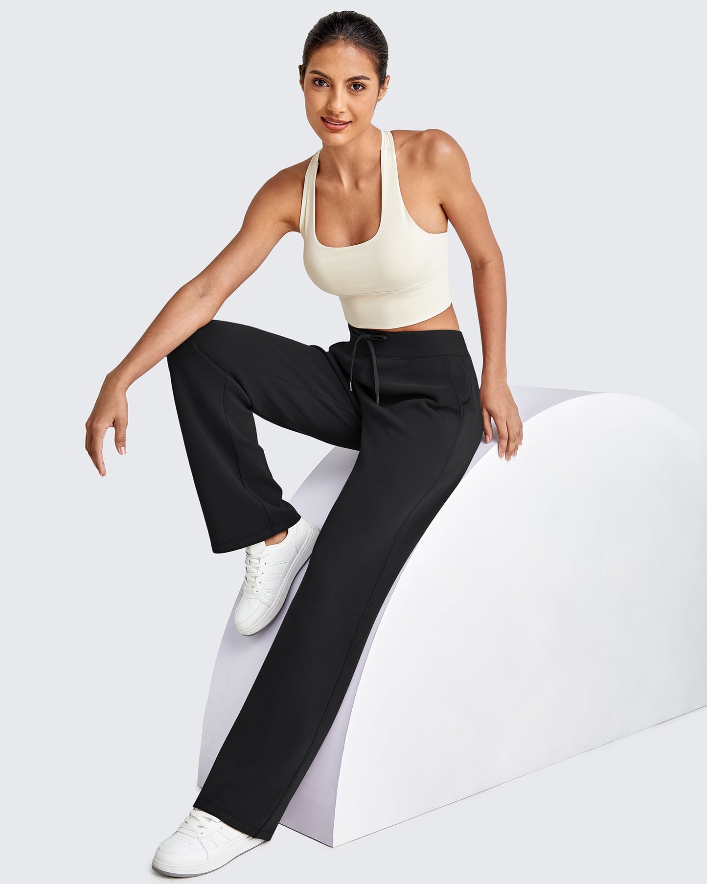 Pantalones de chándal de pierna ancha con cordón elástico Smoofit