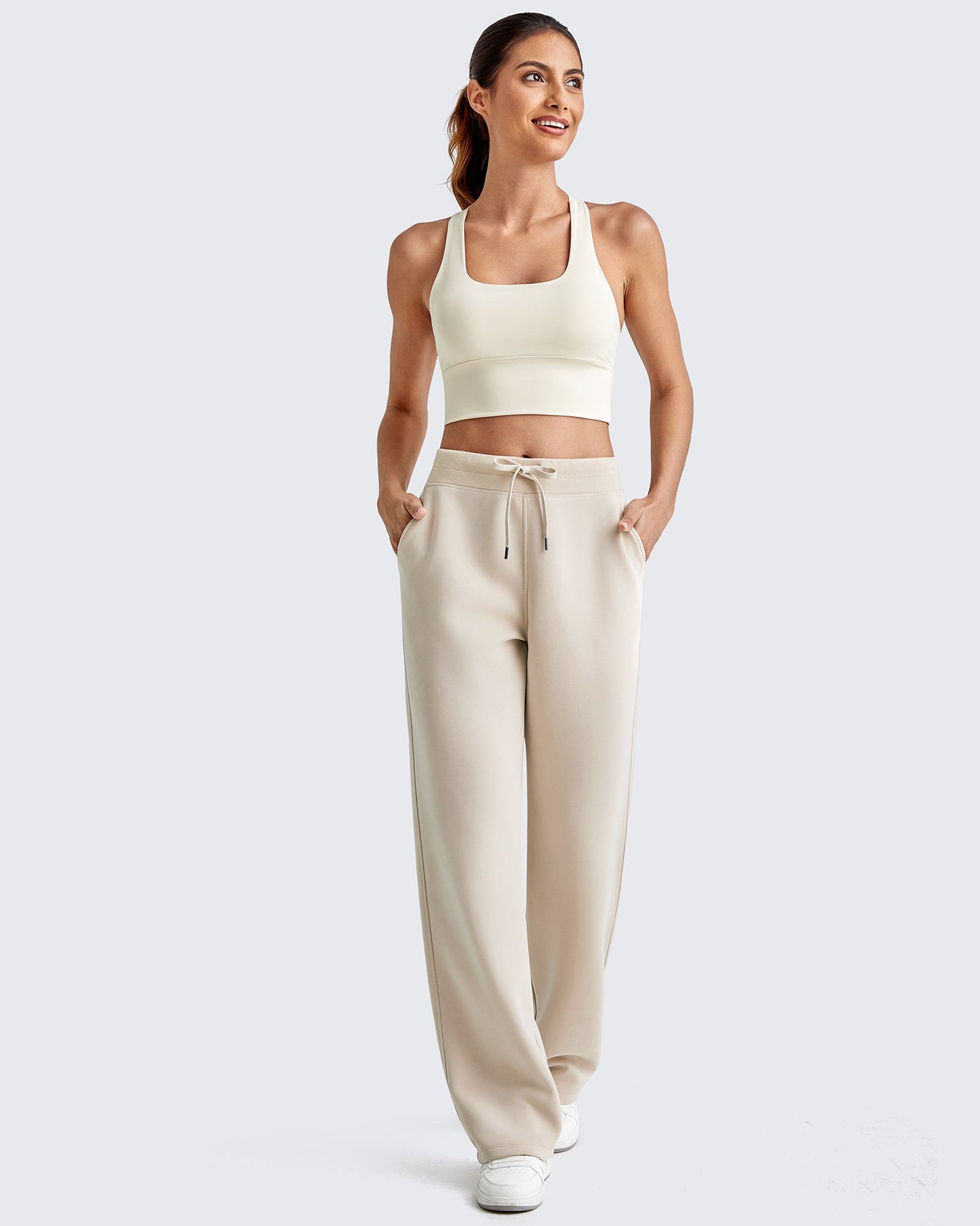 Pantalones de chándal de pierna ancha con cordón elástico Smoofit