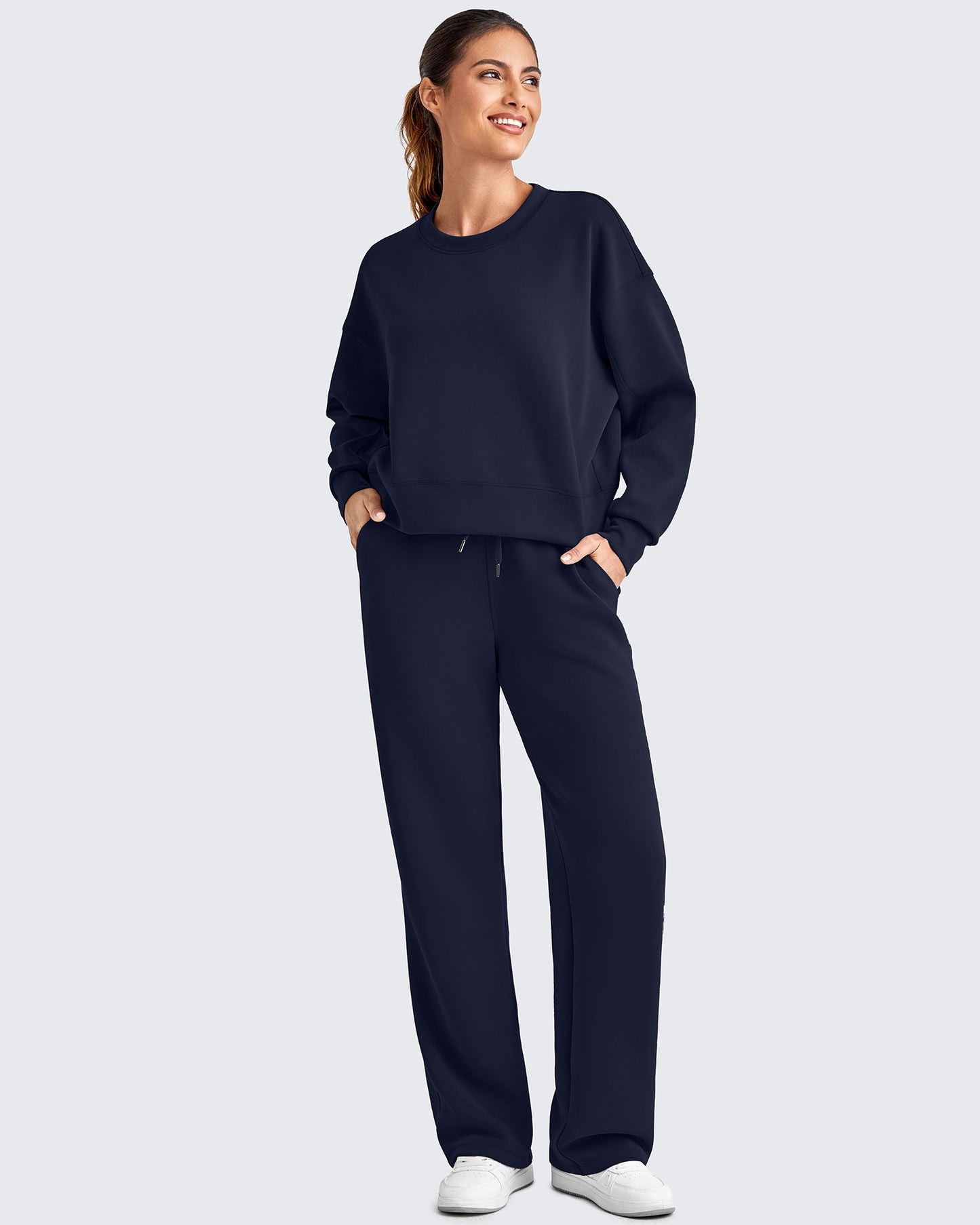 Pantalones de chándal de pierna ancha con cordón elástico Smoofit
