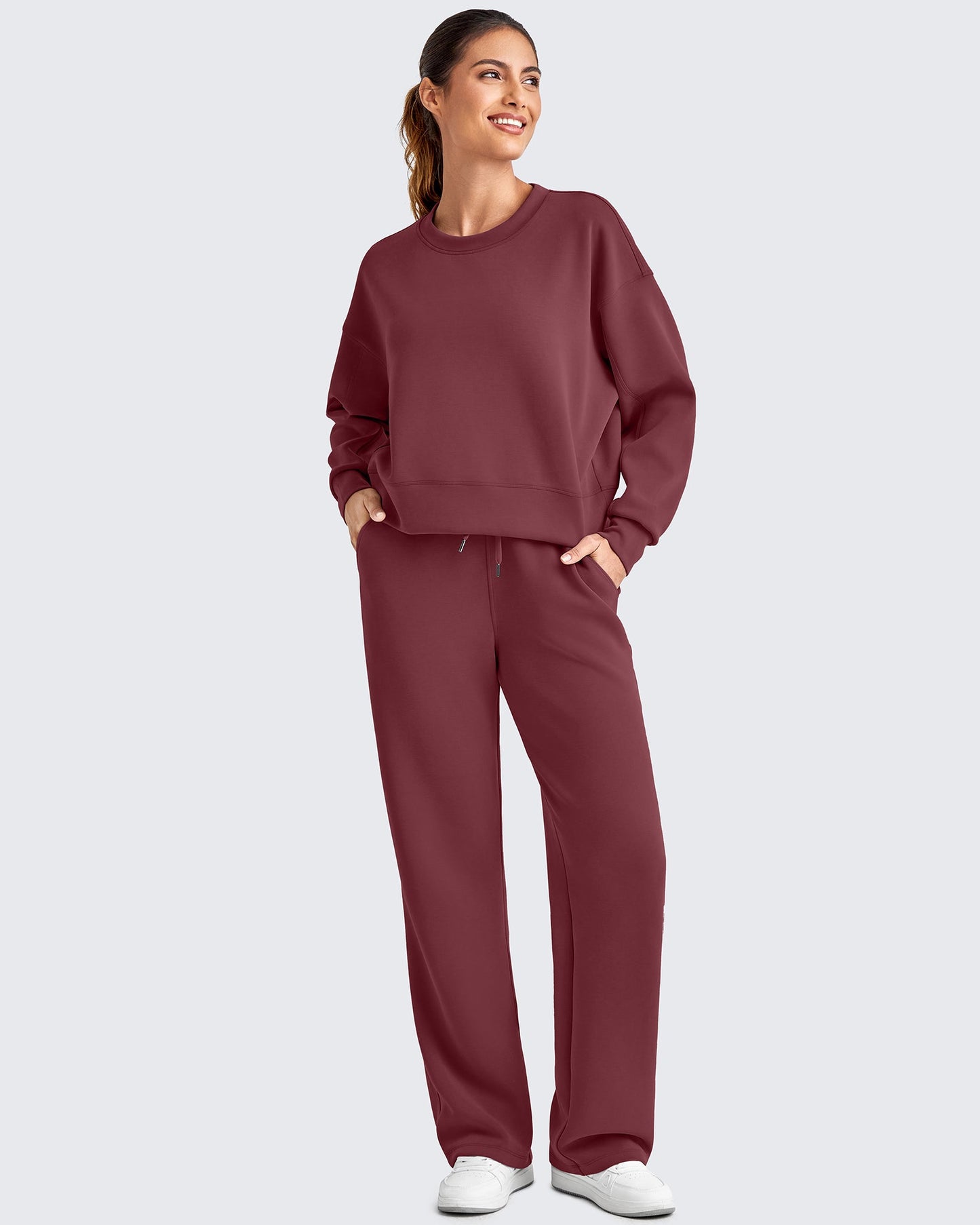 Pantalones de chándal de pierna ancha con cordón elástico Smoofit