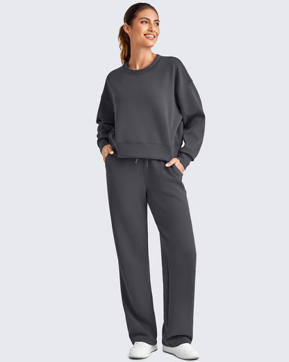 Pantalones de chándal de pierna ancha con cordón elástico Smoofit