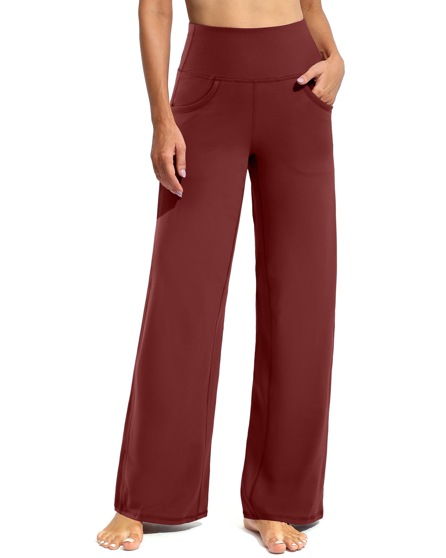 Pantalones Anchos de Mujer para Yoga con Bolsillos Pequeños