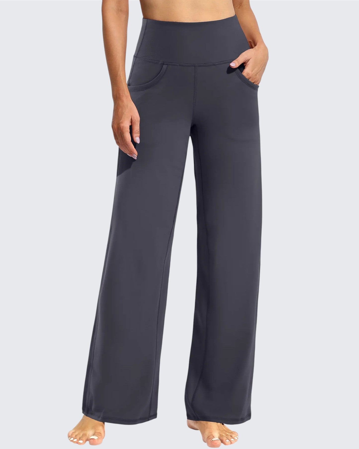 Pantalones Anchos de Mujer para Yoga con Bolsillos Pequeños