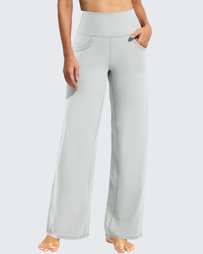 Pantalones Anchos de Mujer para Yoga con Bolsillos Largos