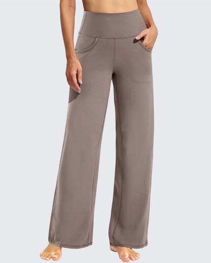 Pantalones Anchos de Mujer para Yoga con Bolsillos Pequeños