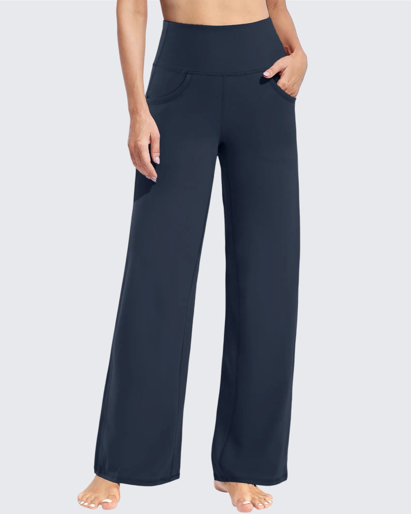 Pantalones Anchos de Mujer para Yoga con Bolsillos Pequeños