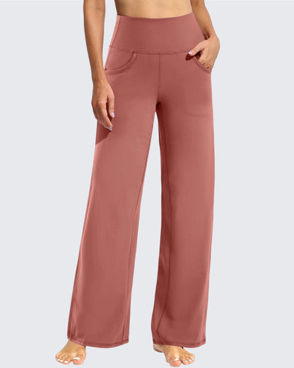 Pantalones Anchos de Mujer para Yoga con Bolsillos Pequeños
