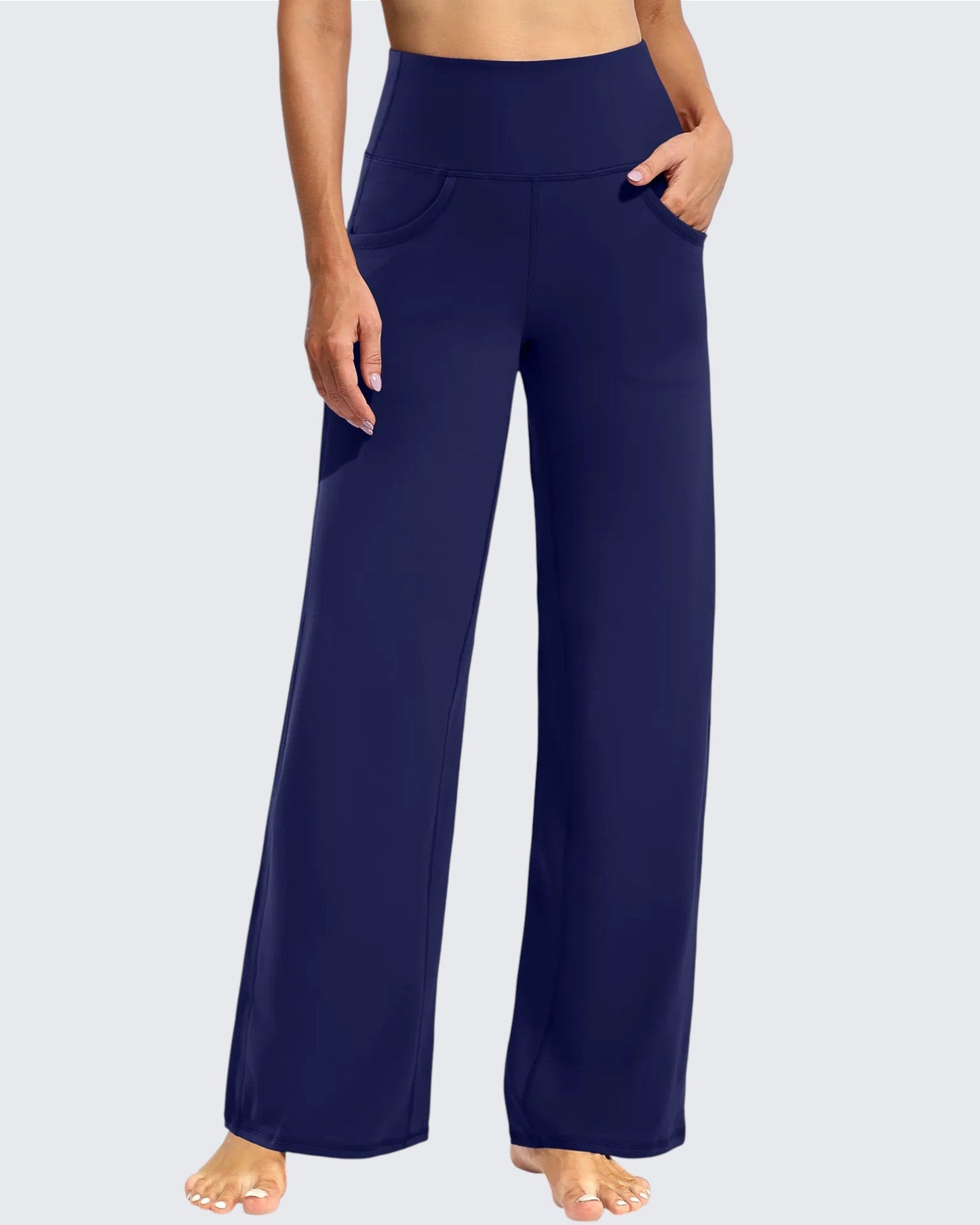 Pantalones Anchos de Mujer para Yoga con Bolsillos Pequeños