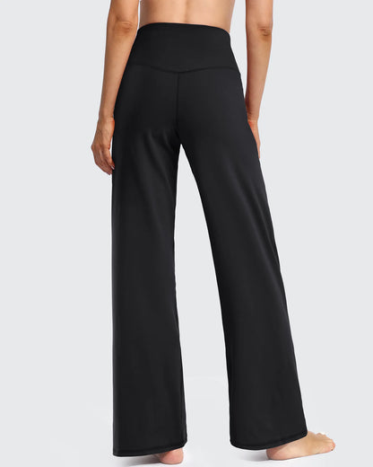 Pantalones Anchos de Mujer para Yoga con Bolsillos Largos