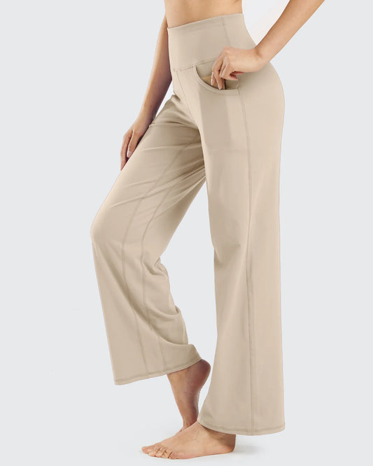 Pantalones Anchos de Mujer para Yoga con Bolsillos Pequeños
