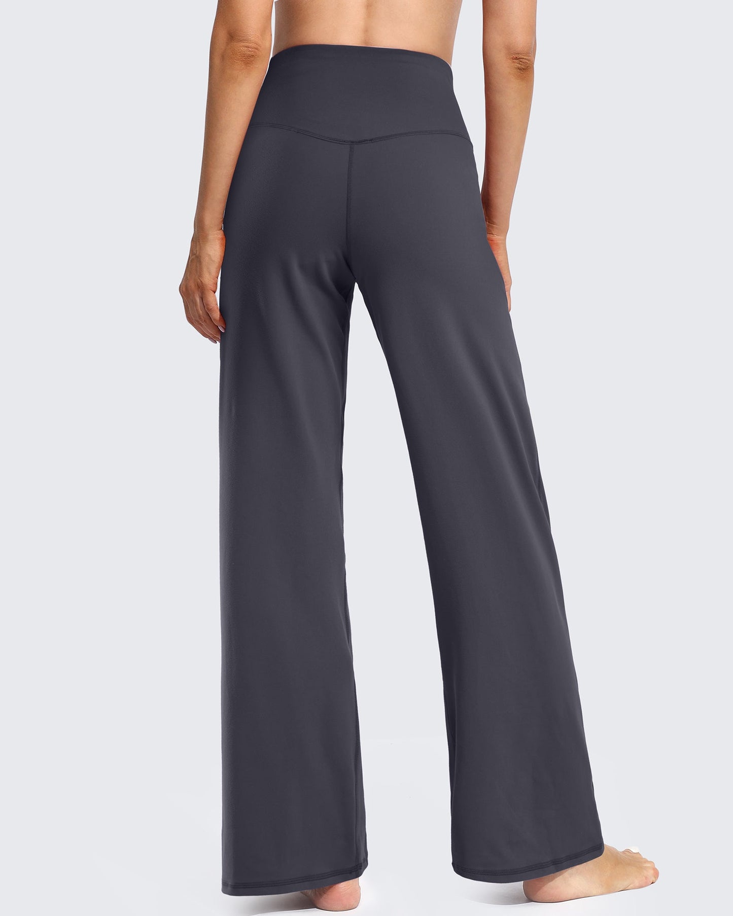 Pantalones de yoga de pierna ancha para mujer con bolsillos (talla regular)